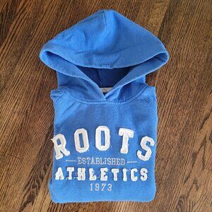 Roots Athletics Hoodie Women's Size XS Blue Hooded Sweatshirt Roots Canada
